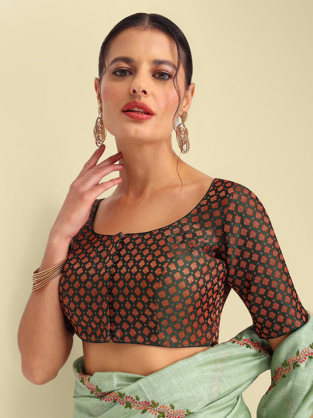Women's Designer Brocade Saree Blouse
