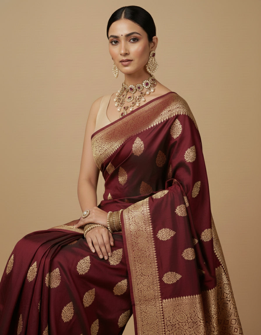 Capri Silk Padded V Neck Saree Blouse