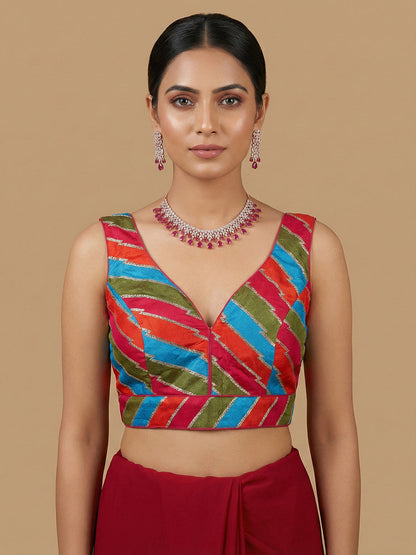 Multi Rani Pink Coloured Blouse