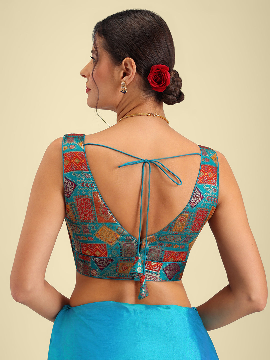 Women's Designer Printed Saree Blouse