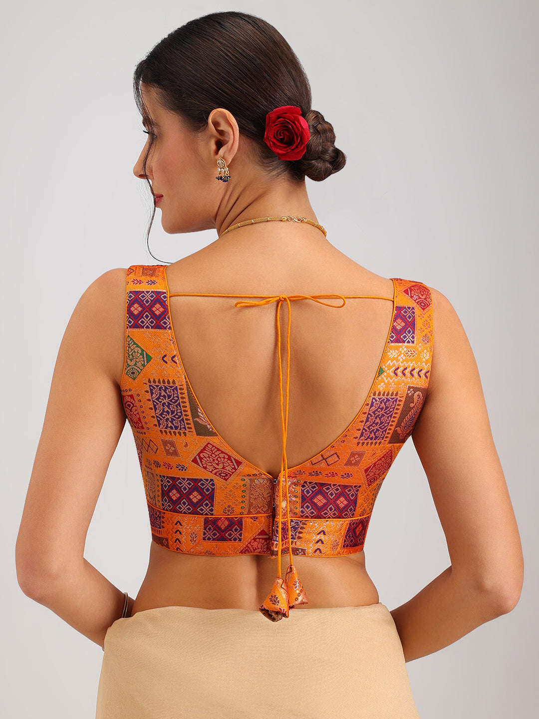 Women's Designer Printed Saree Blouse
