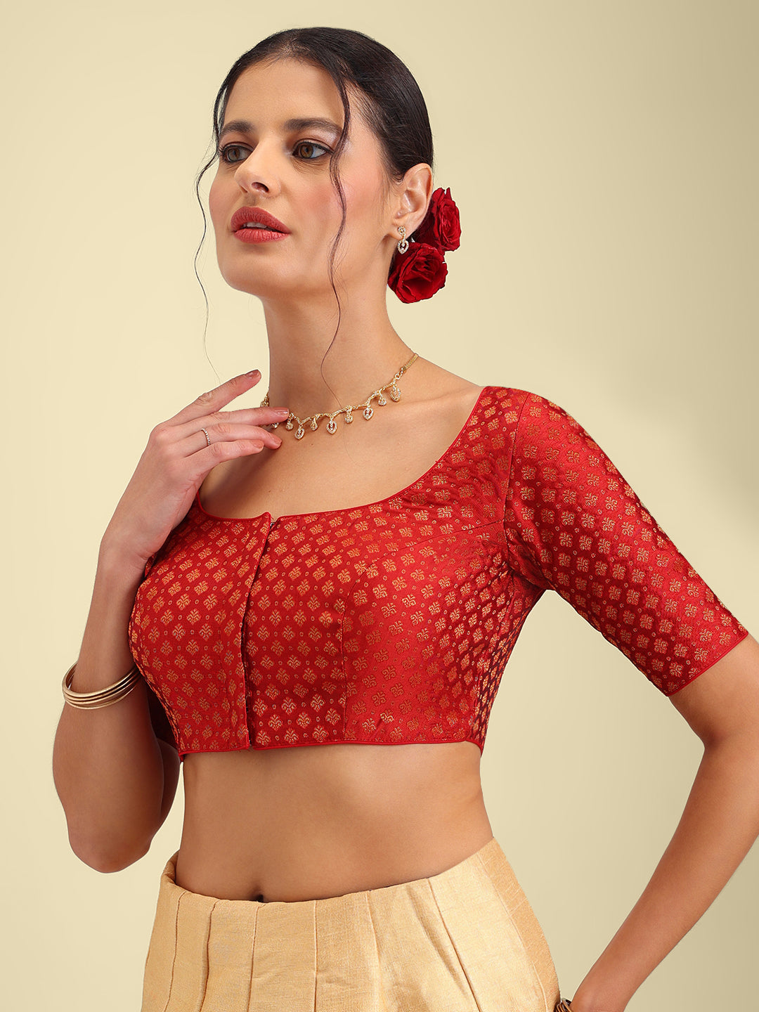 Women's Designer Brocade Saree Blouse