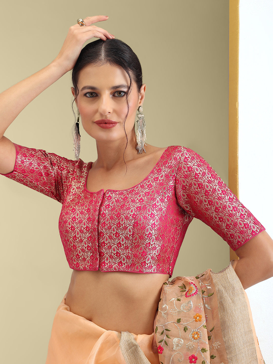 Women's Designer Brocade Saree Blouse