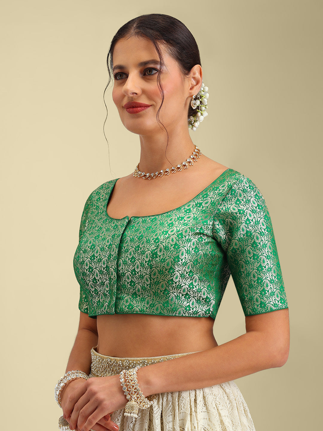 Women's Designer Brocade Saree Blouse