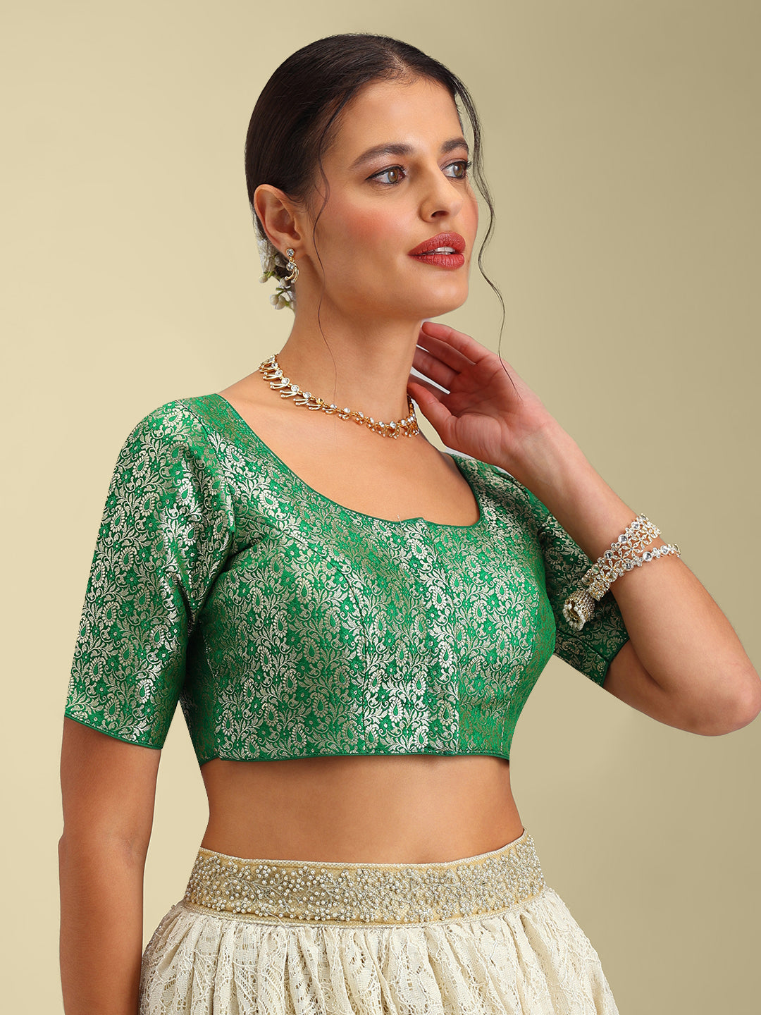 Women's Designer Brocade Saree Blouse