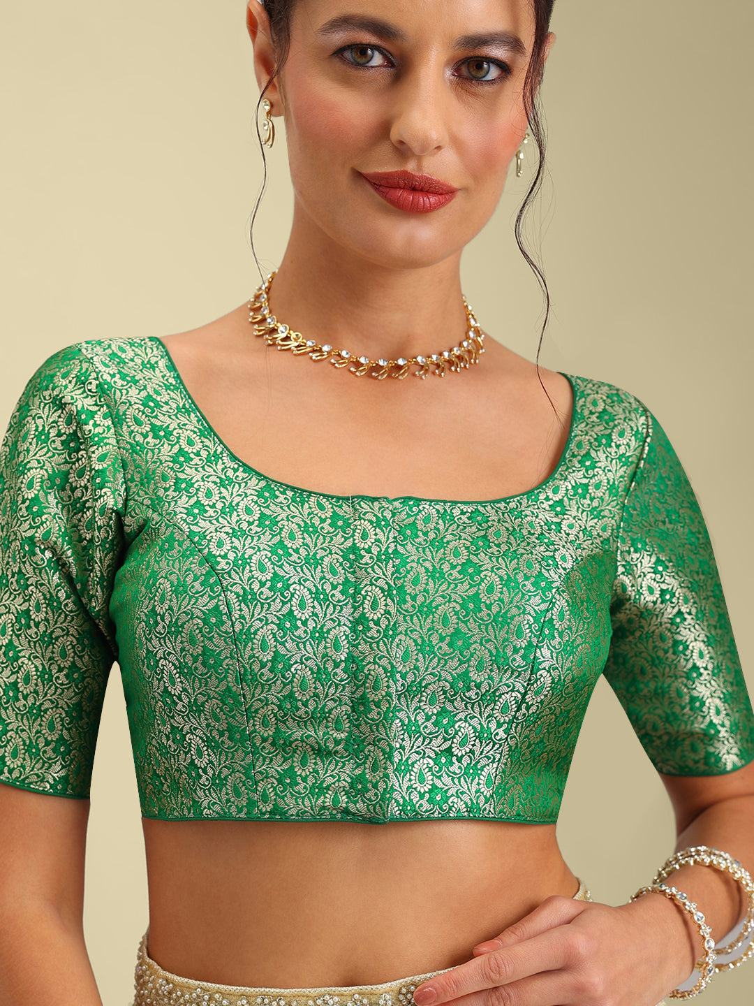 Women's Designer Brocade Saree Blouse