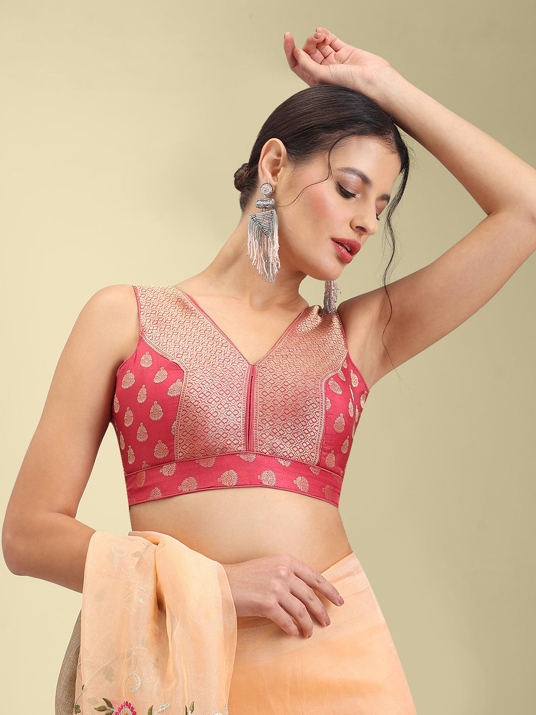 Women's Designer Brocade Saree Blouse