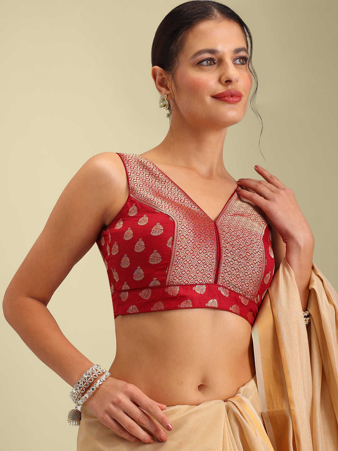 Women's Designer Brocade Saree Blouse