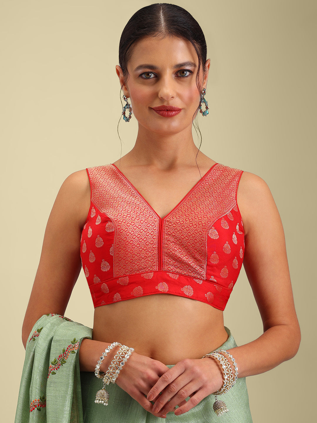 Women's Designer Brocade Saree Blouse