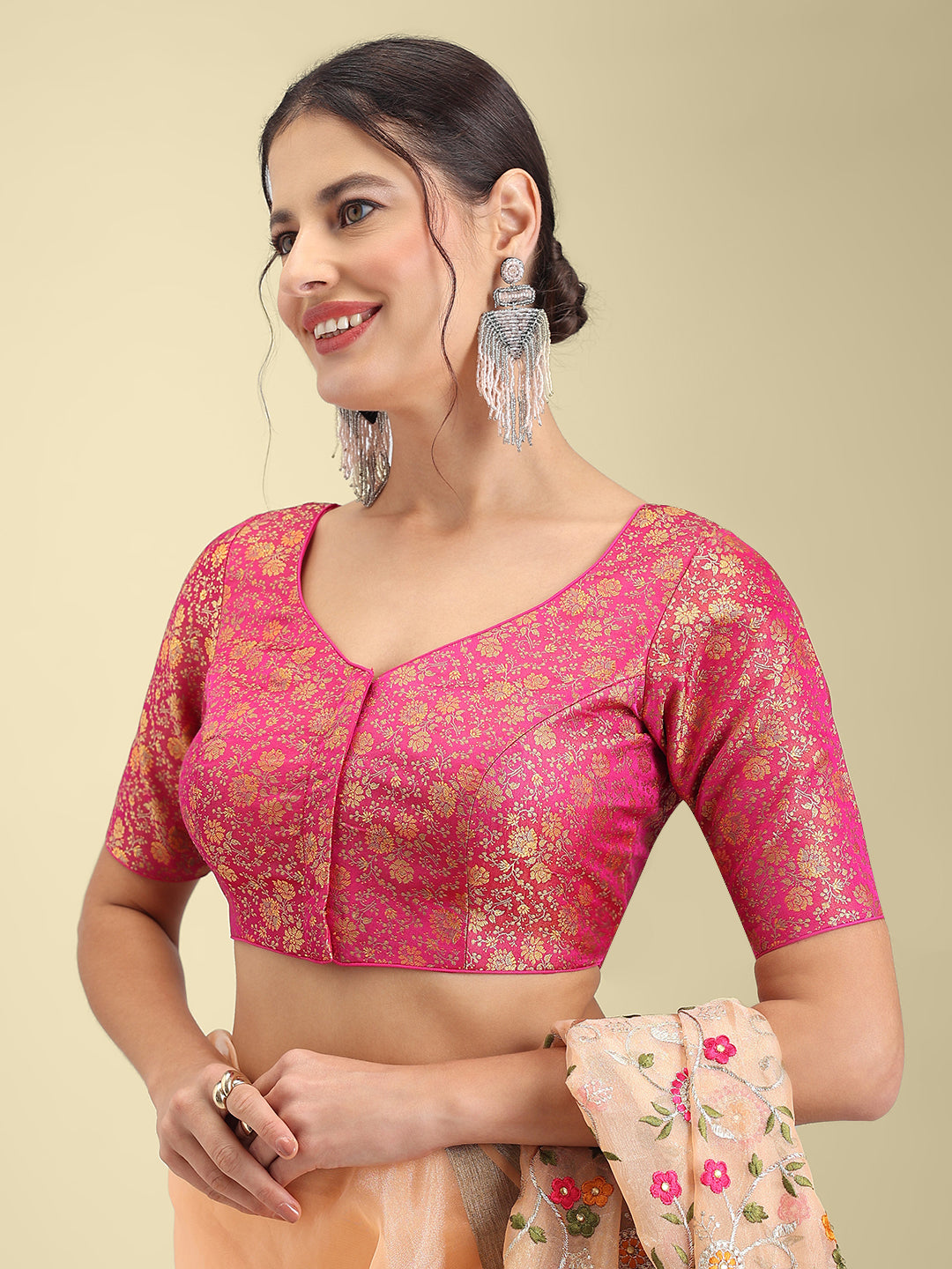 Women's Designer Brocade Saree Blouse