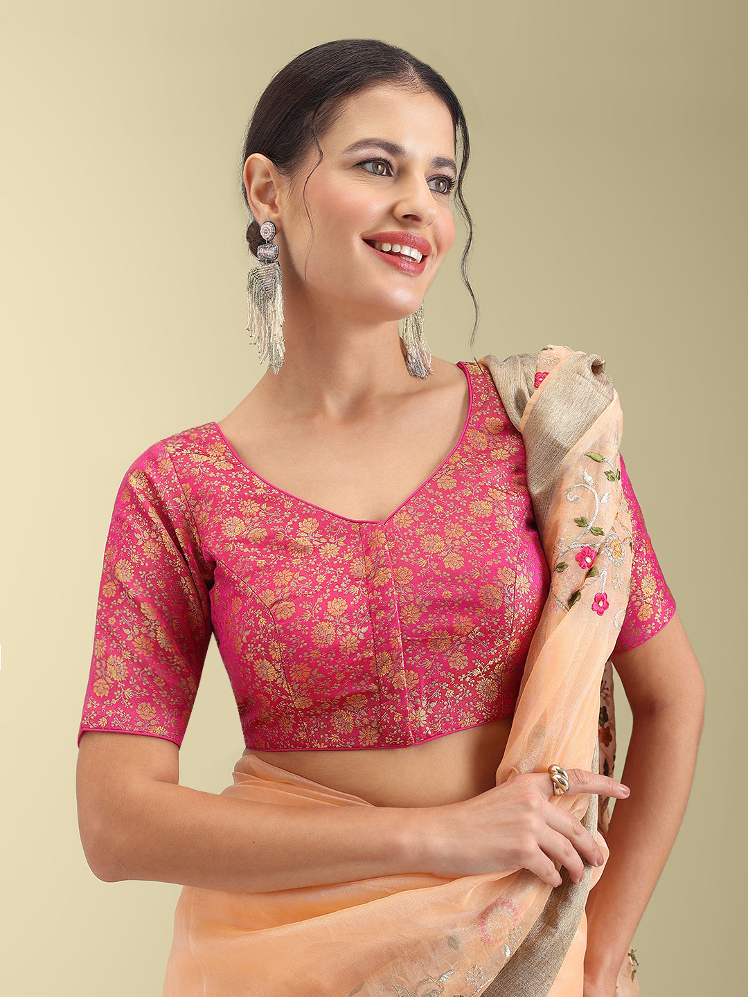 Women's Designer Brocade Saree Blouse