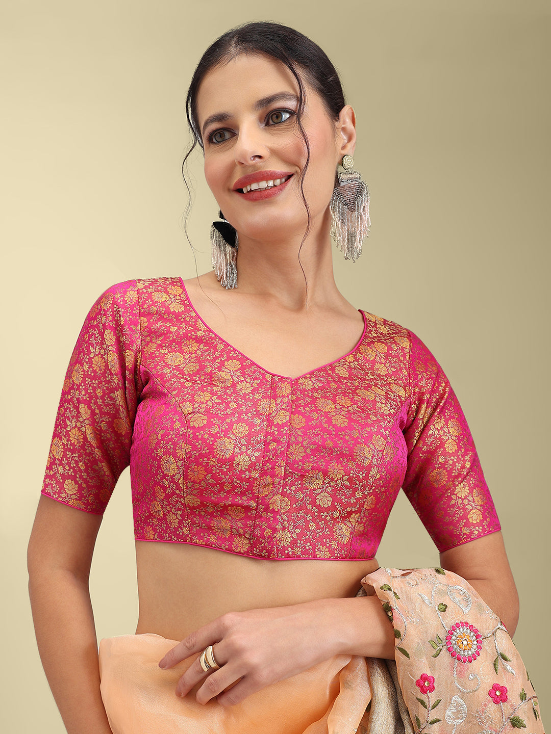 Women's Designer Brocade Saree Blouse