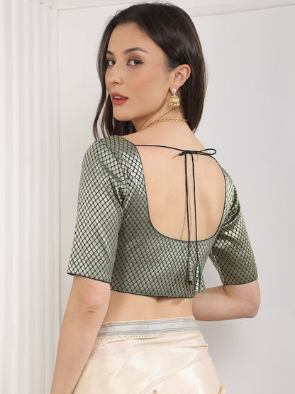 Designer Brocade Saree Blouse