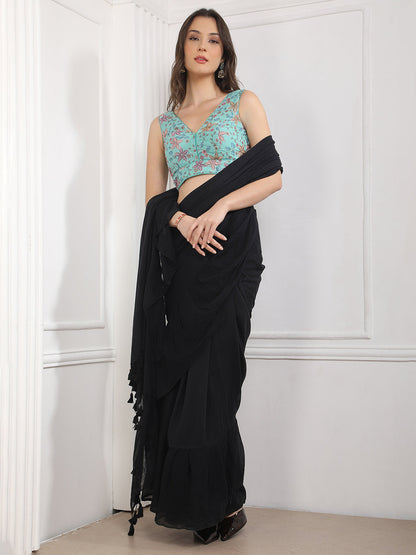 Floral Printed Saree Blouse