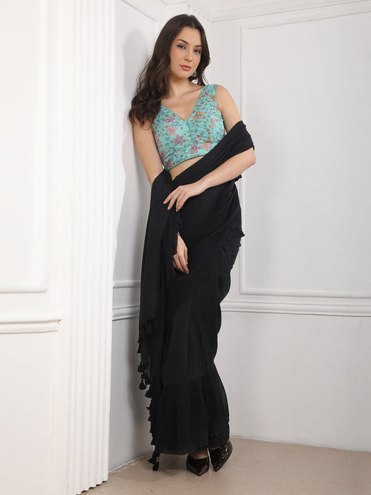 Floral Printed Saree Blouse