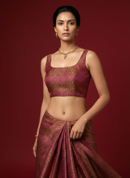Women's Paisley Floral Design Saree Blouse