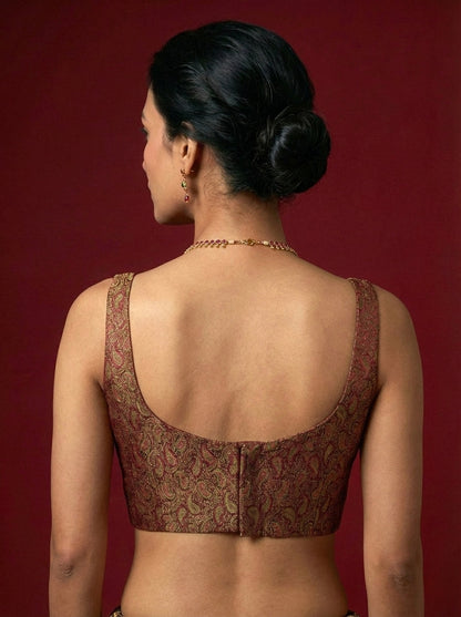 Women's Paisley Floral Design Saree Blouse