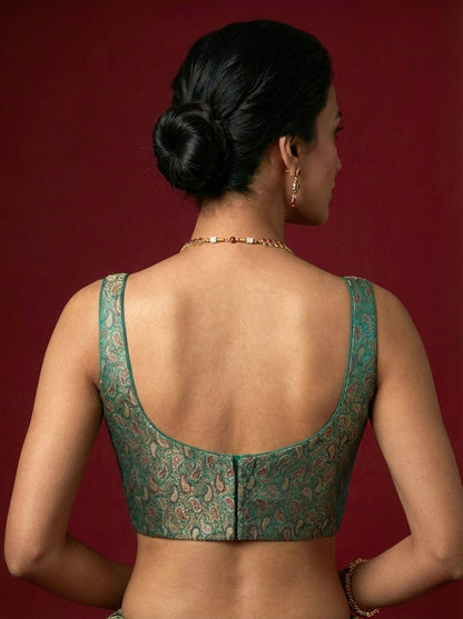 Women's Paisley Floral Design Saree Blouse