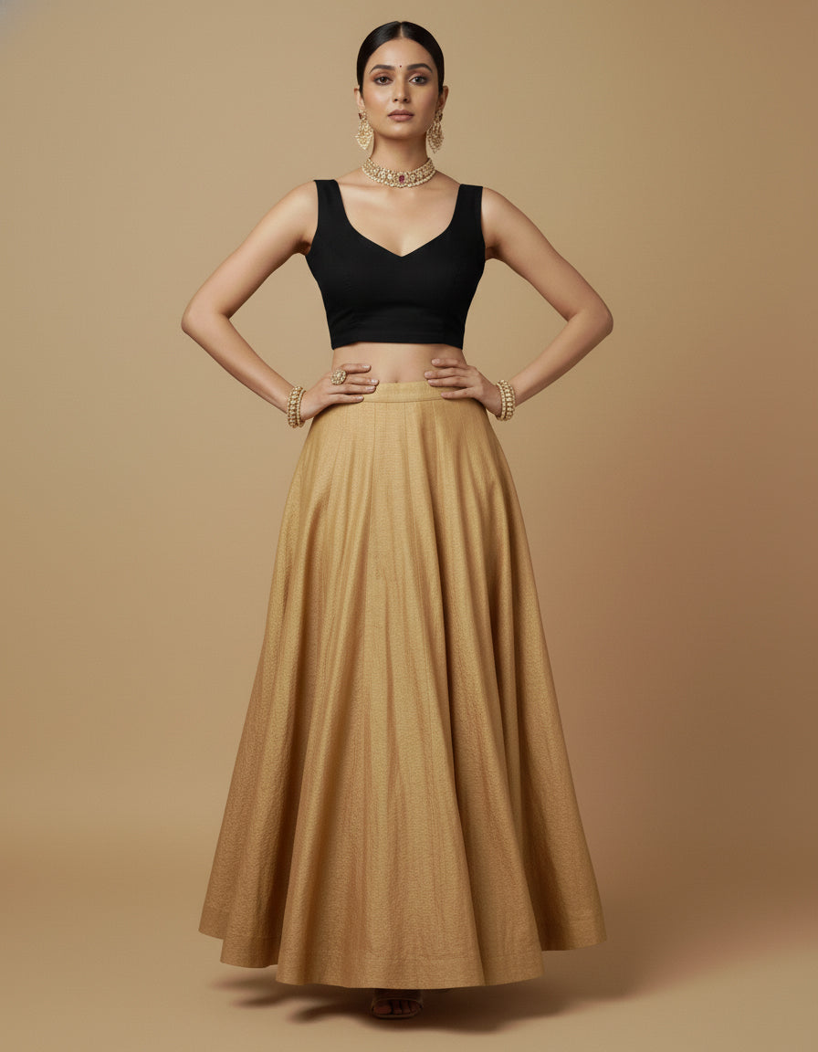 Capri Silk Padded V Neck Saree Blouse