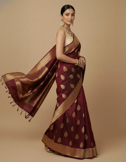 Capri Silk Padded V Neck Saree Blouse
