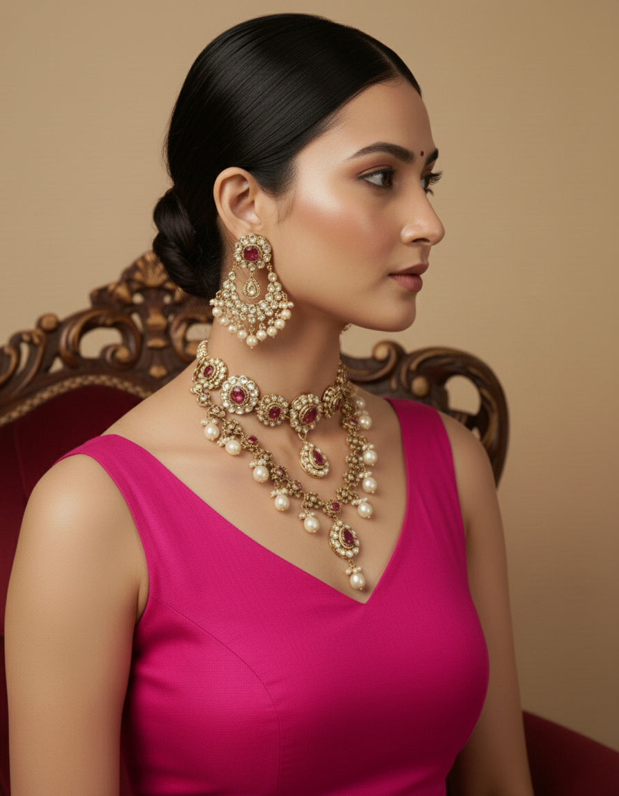 Capri Silk Padded V Neck Saree Blouse