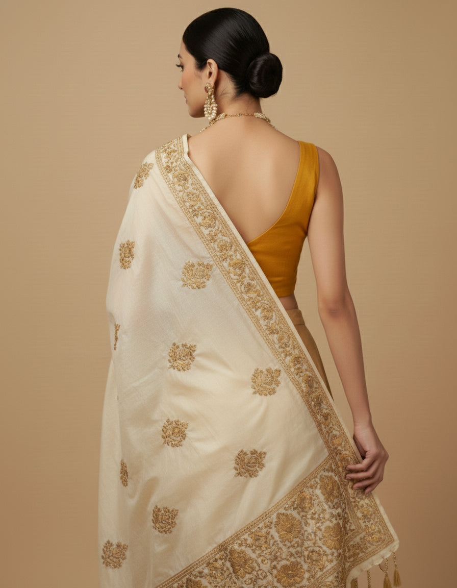 Capri Silk Padded V Neck Saree Blouse