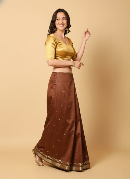 Satin Silk Side Smocking Stretchable Readymade Blouse